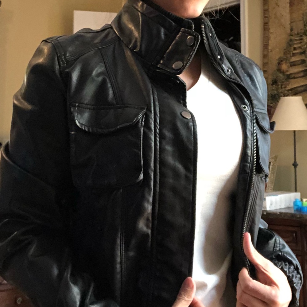 Faux leather jacket